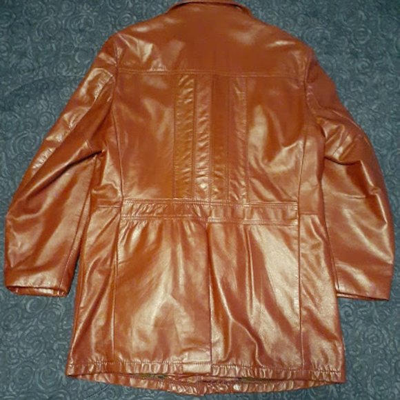 MW (Montgomery Ward) 100% Leather Coat - Picture 2 of 5